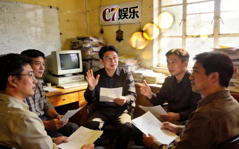 C7娱乐创始团队早期在办公室讨论产品创意的历史照片