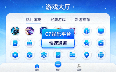 用户点击快速通道后极速进入C7娱乐平台游戏大厅的界面示意图