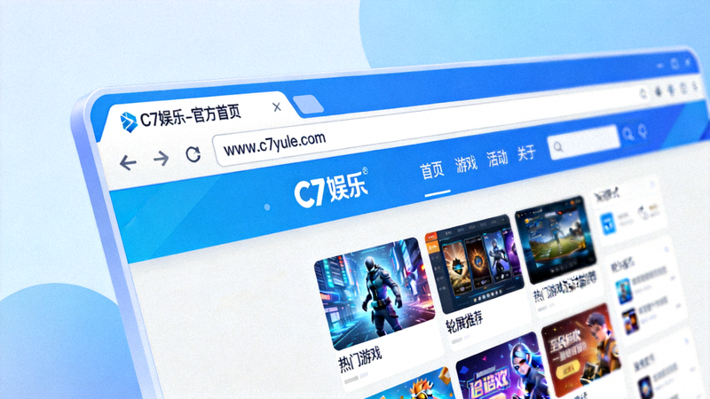 在浏览器中输入C7娱乐官方网址并访问首页的示意图